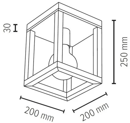 Spot-Light 9154174 - KAGO mennyezeti lámpatest 1xE27/60W/230V matt tölgy