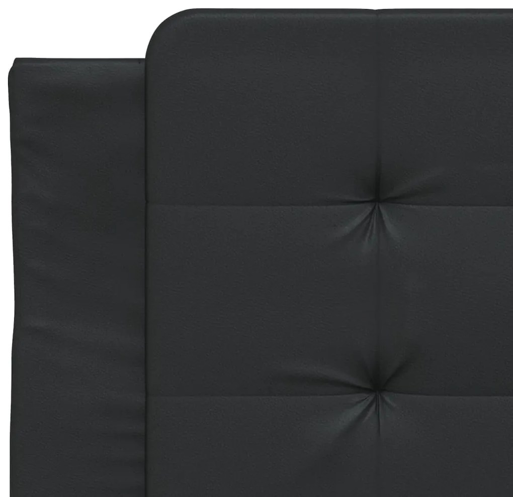 fekete műbőr fejtámla párna 80 cm