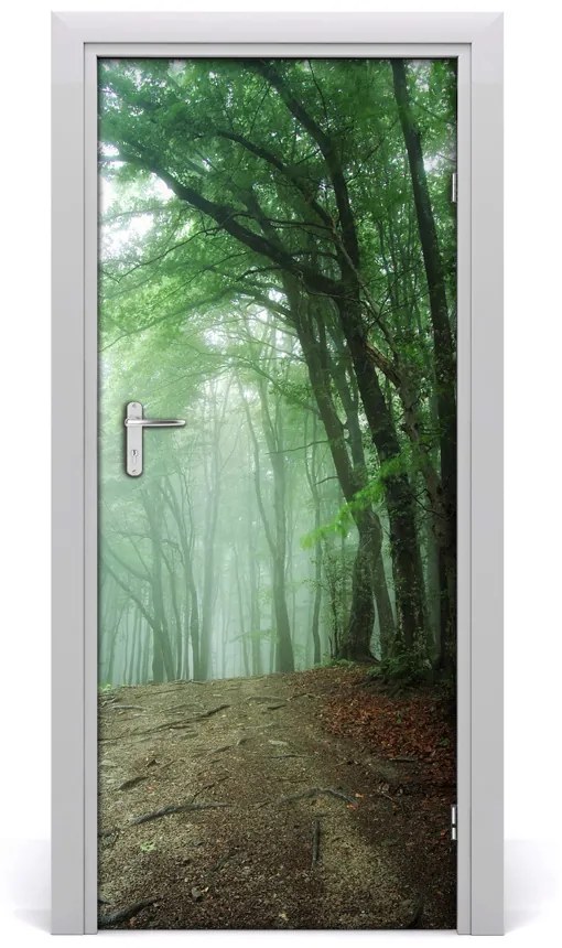 Ajtó tapéta Köd az erdőben 85x205 cm