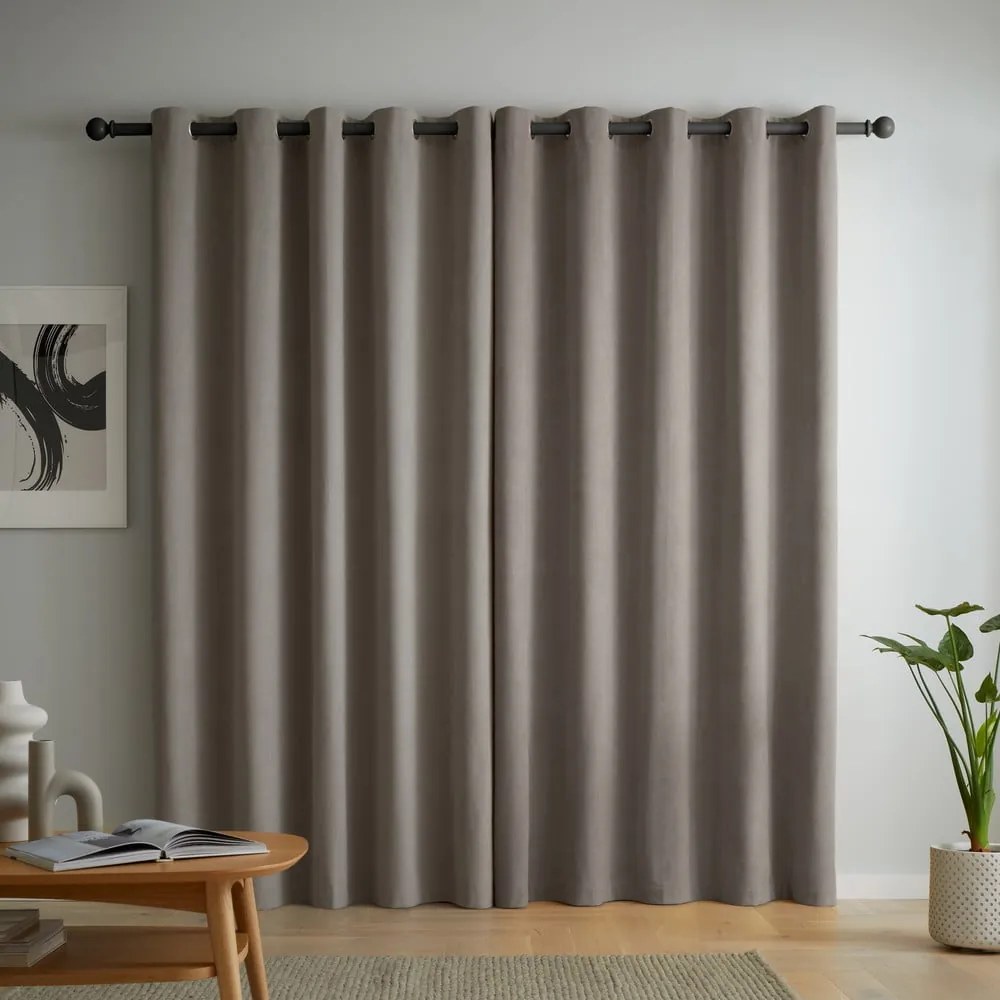 Szürke sötétítő függöny szett 2 db-os 168x229 cm Wilson – Catherine Lansfield