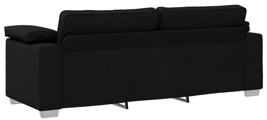 vidaXL Kanapé Szett 2 pcs Fekete 219 x 77 x 82 cm szövet