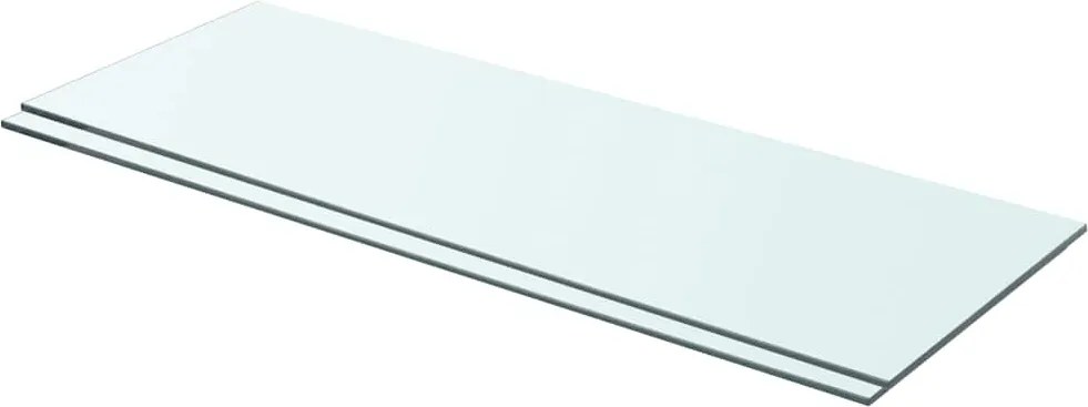vidaXL 2 db átlátszó üveg paneles polc 70 x 25 cm