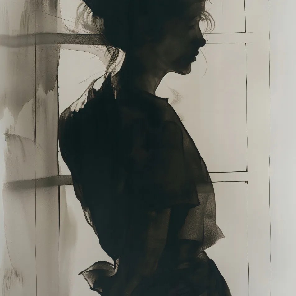 Poszter 70x70cm Félárnyék Vázlat