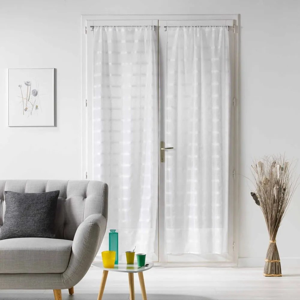Fehér átlátszó függöny szett 2 db-os 70x200 cm Candide – douceur d'intérieur