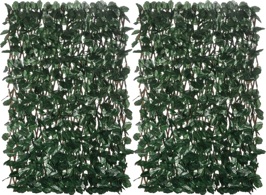 Outsunny Bővíthető 2 db-os Térelválasztó Kerthez Műleveles 295x70 cm Rácsos Kiterjeszthető Privátszűrő | Aosom