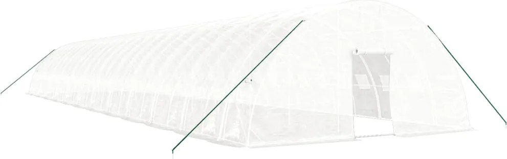 vidaXL fehér acélvázas melegház 144 m² 24x6x2,85 m