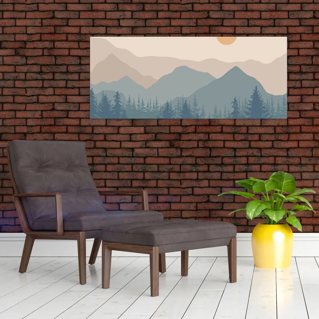 Kép - Türkiz hegység N⁰1 (120x50 cm)