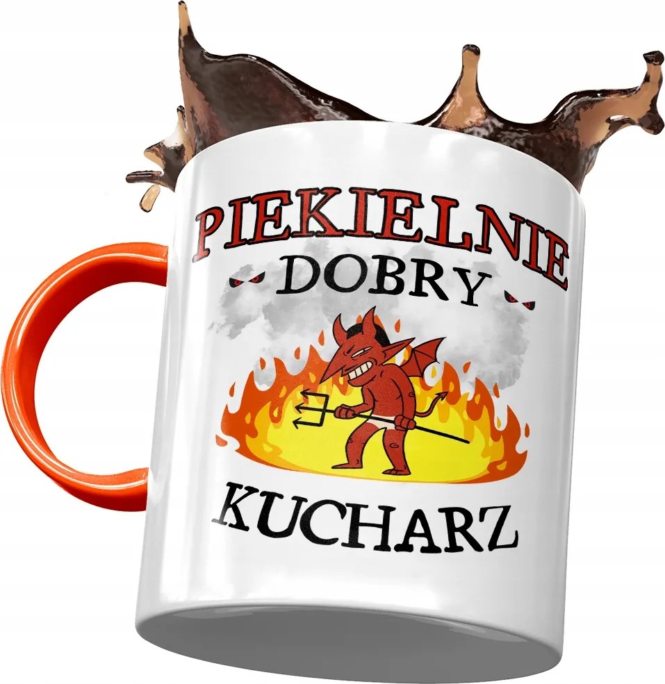 Narancssárga bögre Szakácsnak Pokolian Jó Nyomtatott Fotóval