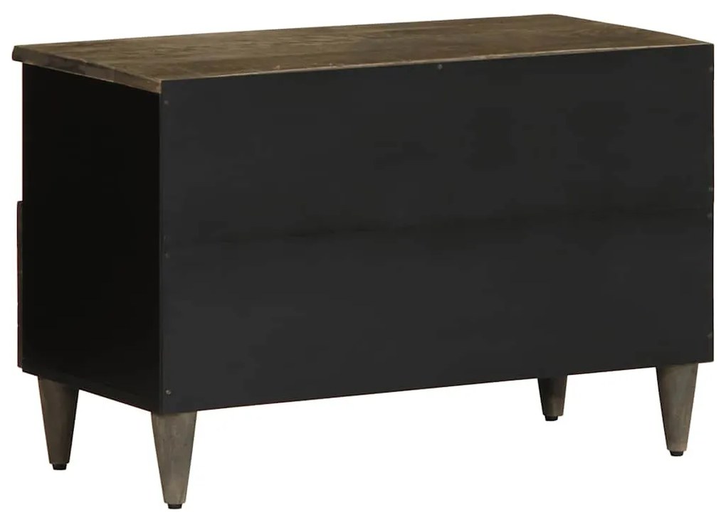 világosszürke tömör mangófa TV-szekrény70x33,5x46 cm