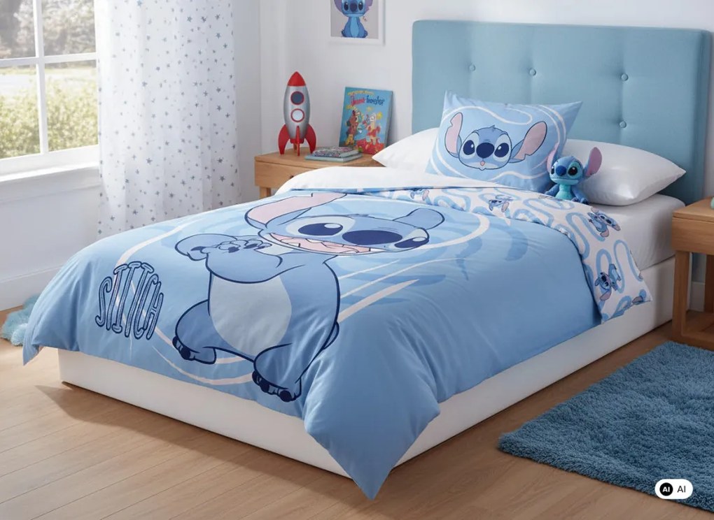 Disney Lilo és Stitch, A csillagkutya Whirlwind gyerek, ovis ágyneműhuzat 100×135 cm, 40×60 cm