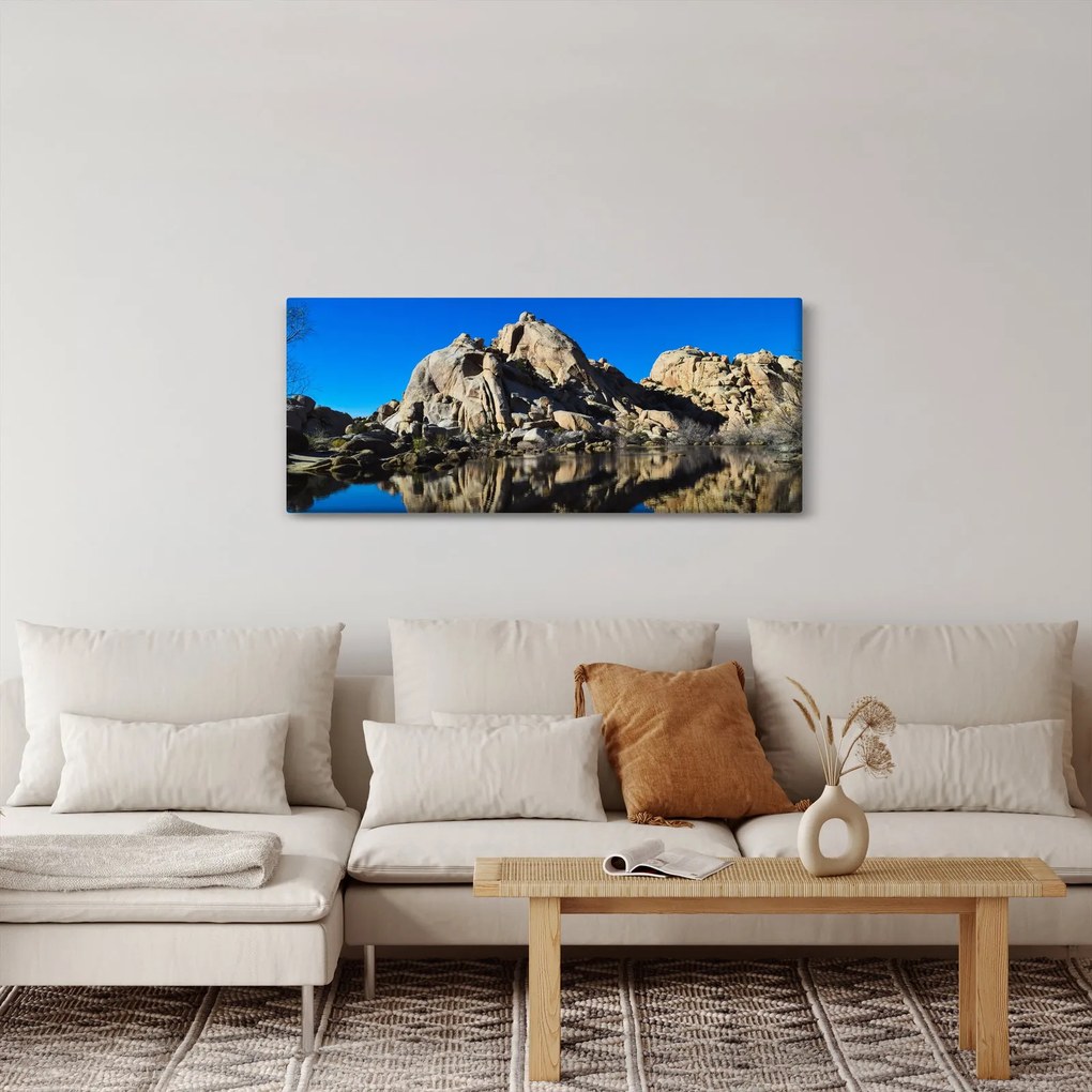A tükröződő sziklák képe (120x50 cm)