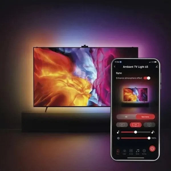 LED RGBIC Szalag TV-hez GoSmart LED/24W/230V 65“