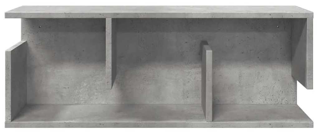 betonszürke szerelt fa faliszekrény 80 x 20 x 30 cm