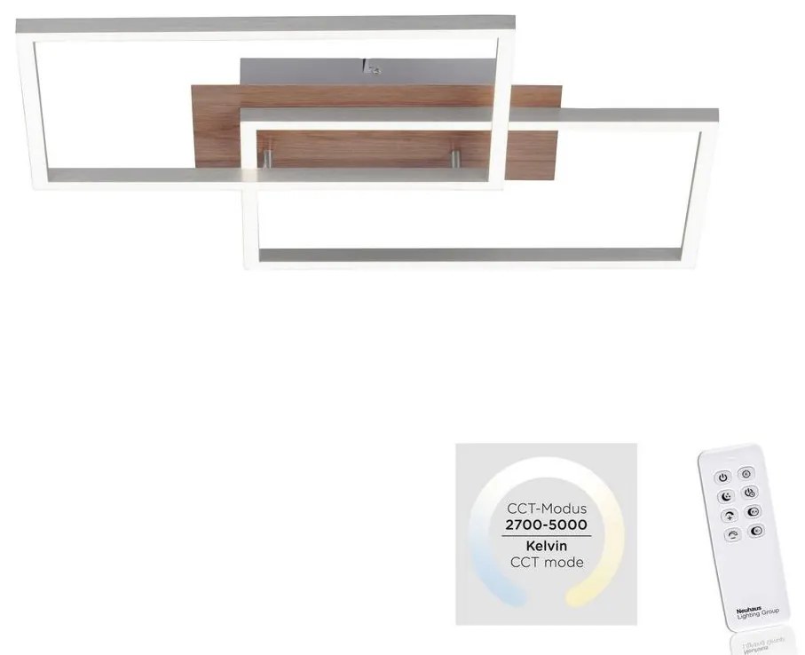 Leuchten Direkt 14018-78 - LED Dimmelhető lámpa IVEN 2xLED/15W/230V + távirányító