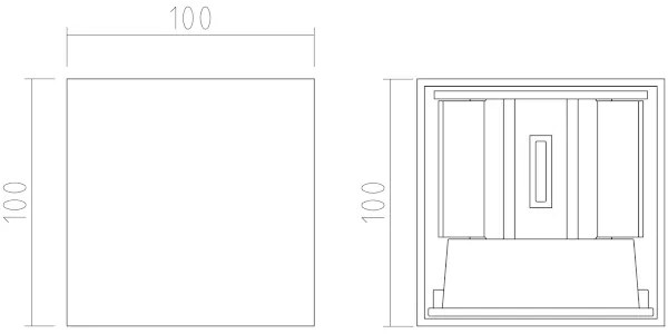 APLED - LED Kültéri fali lámpa CUBE 2xLED/3W/230V IP65