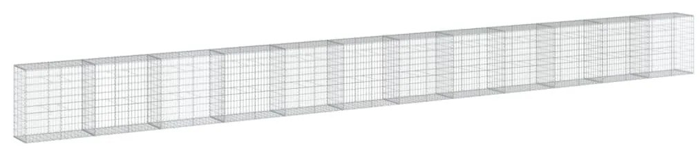 horganyzott vas gabion kosár fedéllel 1200 x 50 x 100 cm