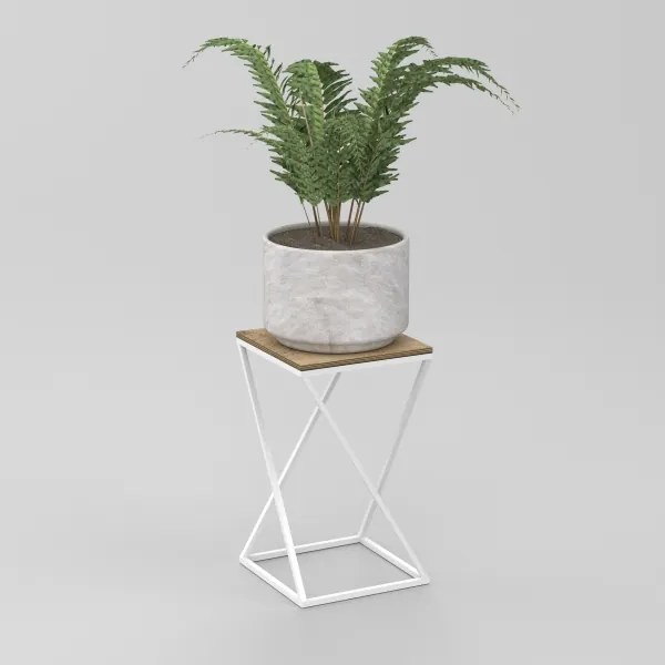 Virágállvány 40x24 cm fehér