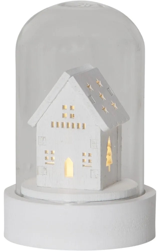 Fehér fénydekoráció készlet karácsonyi mintával 3 db-os ø 5,5 cm Kupol – Star Trading