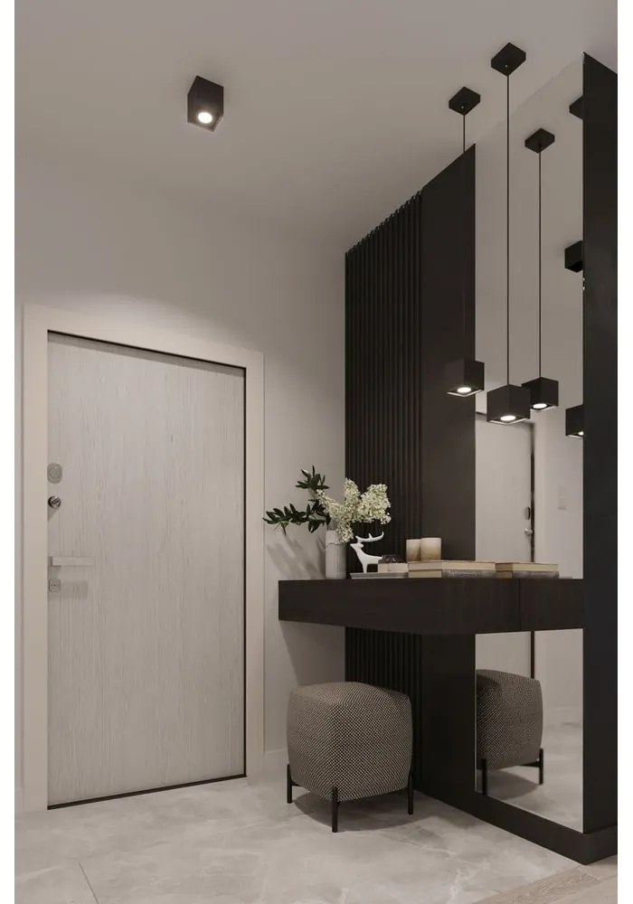 Geo fekete falilámpa - Sollux