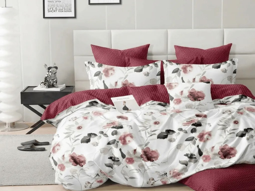 Kétoldalas ágyneműhuzat DUO SENSE ROSALIA mintás + párnahuzat 40x50 cm INGYEN Ágyneműhuzat mérete: 70 x 90 cm | 140 x 200 cm