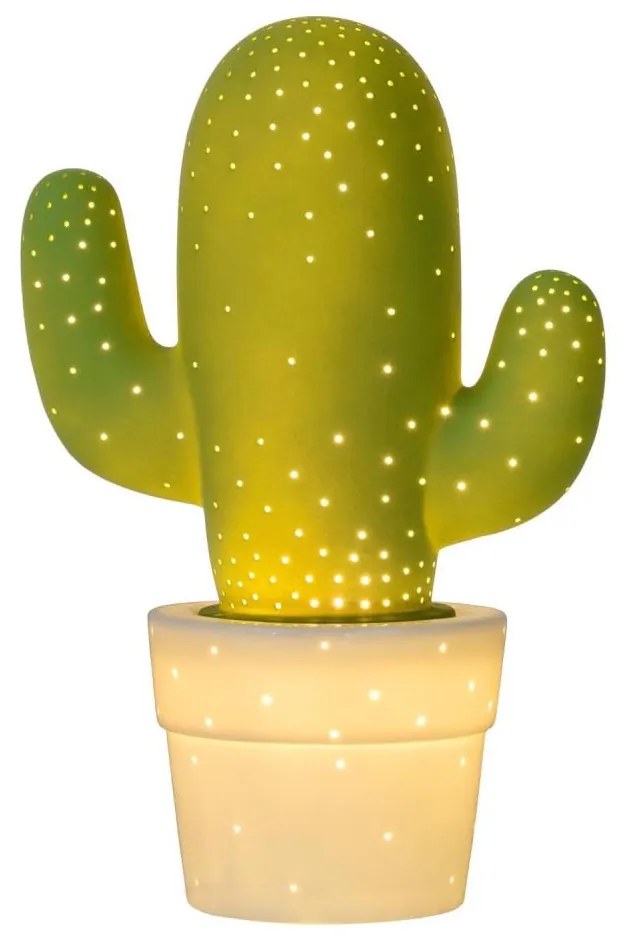 Lucide Lucide 13513/01/33 - Asztali lámpa CACTUS 1xE14/25W/230V zöld LC1163