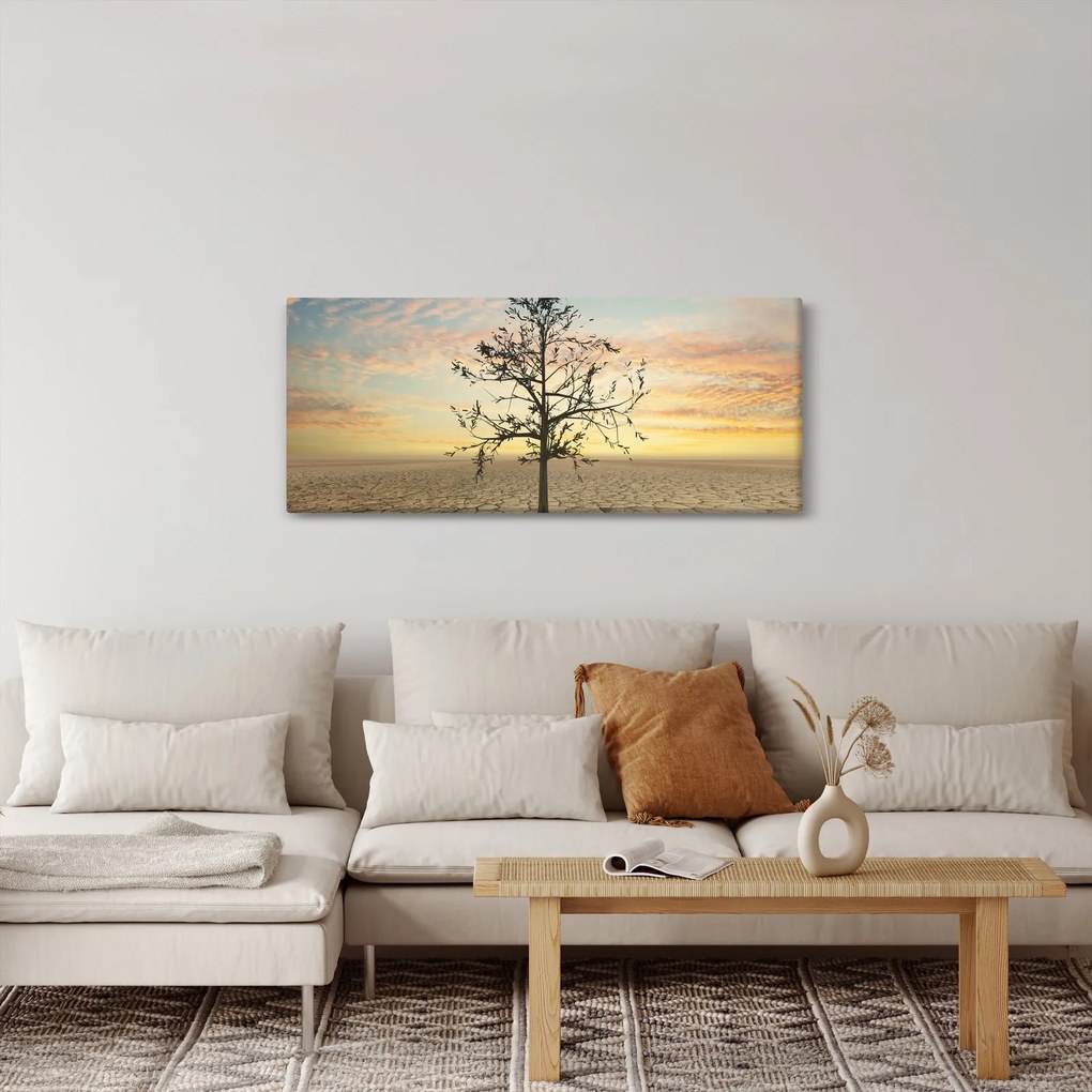 Kép - fa a sivatagban (120x50 cm)