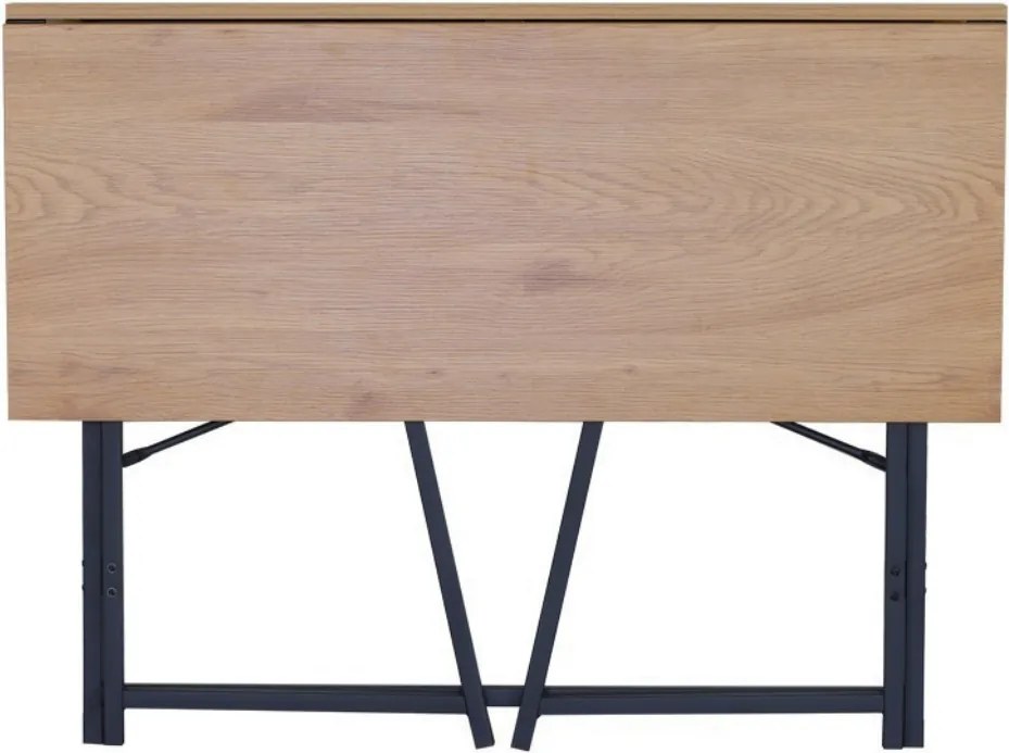 Összecsukható íróasztal / számítógépasztal 100×46 cm, masszív fém vázzal, fekete–aranytölgy – Intenso Home
