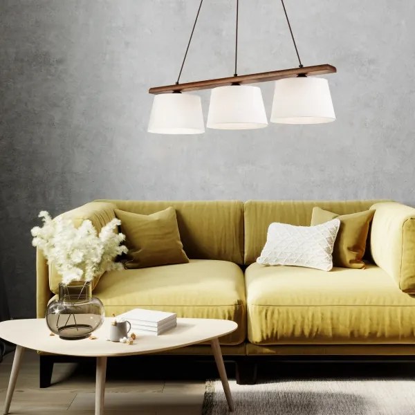 AIDA kábeles csillár 3xE27/60W/230V tölgy/dió