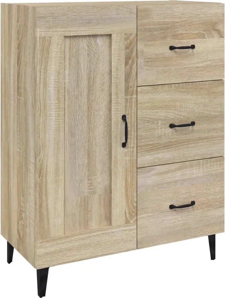 vidaXL sonoma tölgy színű szerelt fa tálalószekrény 69,5 x 34 x 90 cm