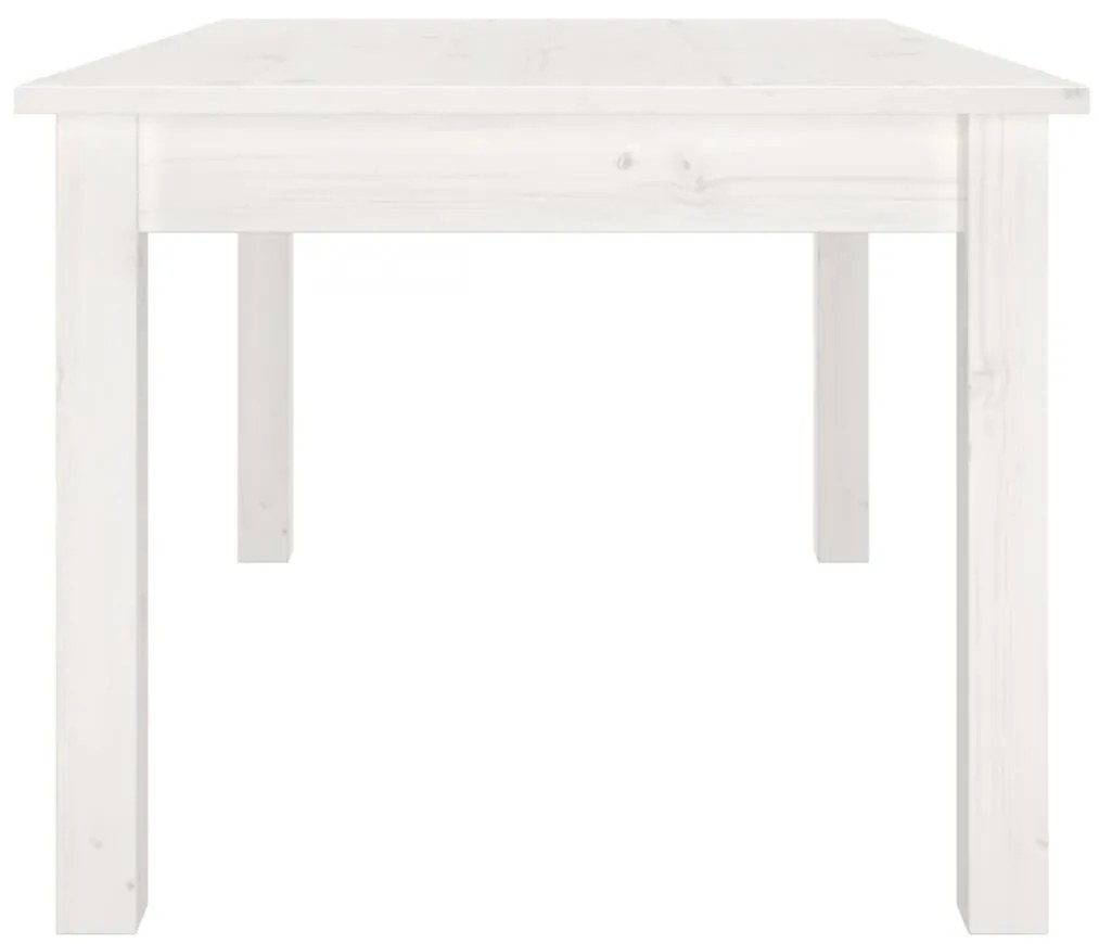 Fehér tömör fenyőfa dohányzóasztal 80 x 50 x 40 cm