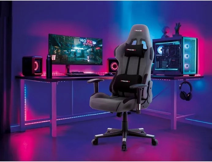 Szürke Gamer Szék, Hinta Mechanikával. KA-F05 GREY