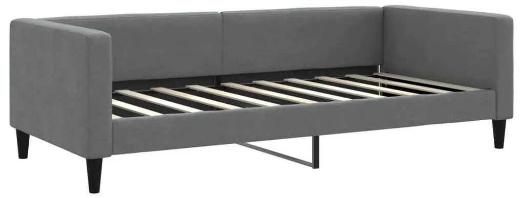 sötétszürke szövet kanapéágy 90 x 190 cm