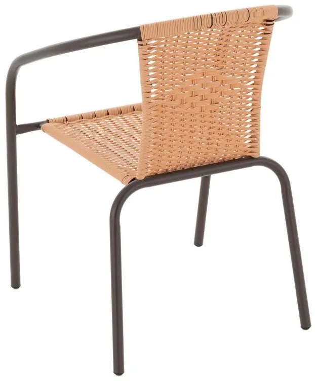 GARTHEN Bisztrószék fonott szövettel világosbarna