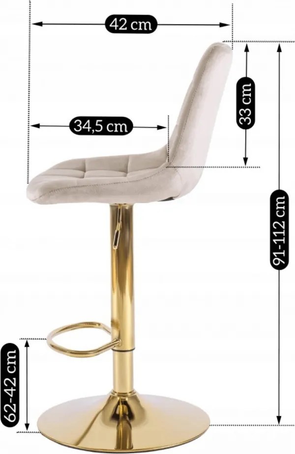 ARCOS bárszék bézs bársony