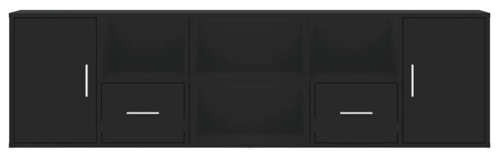 fekete szerelt fa sarokszekrény 160 x 40 x 45 cm
