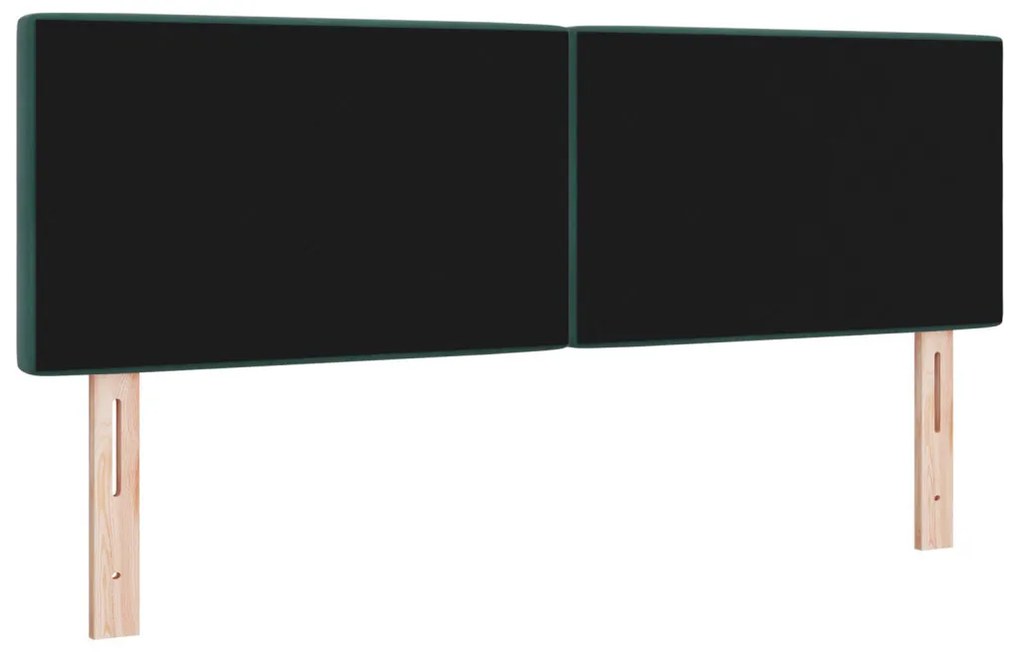 Fejtámla Kristálygombos Tűzött Sötét Zöld 160 cm Bársony