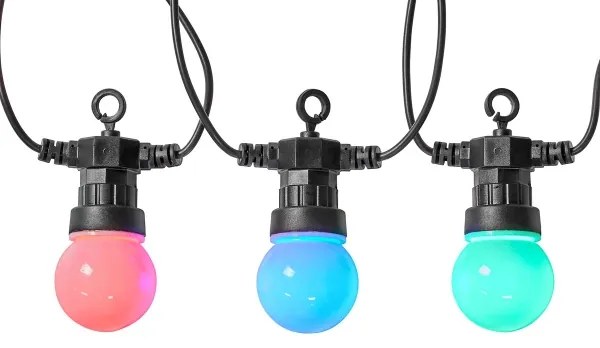 Nedis WIFILP03C10 - LED RGB Dekoratív lánc 10xLED 12m IP65 Wi-Fi Tuya