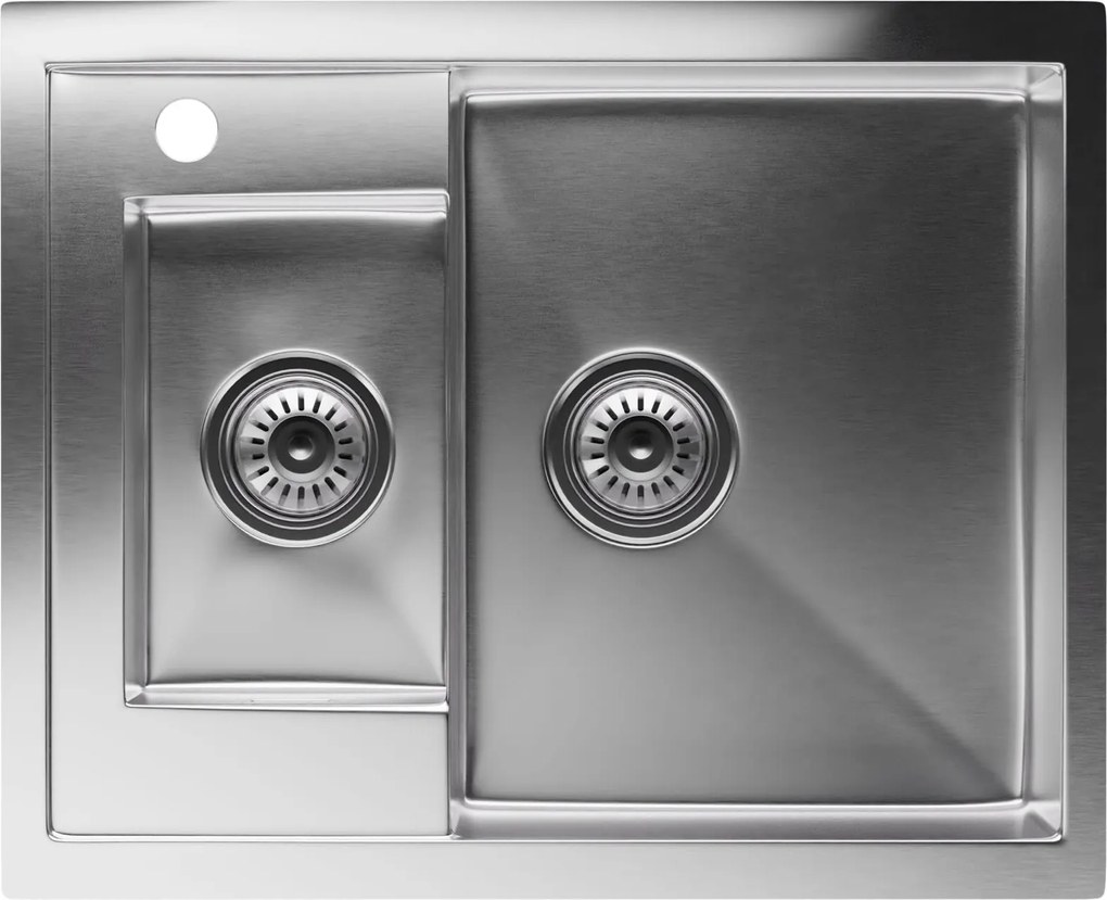 Klarstein TitanSteel konyhai mosogató, 61 x 50 cm, 2 mosogató, rozsdamentes acél, tűzálló