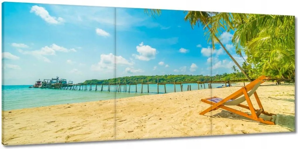 Vászonkép 150x70 Strandolás a nyaralás alatt