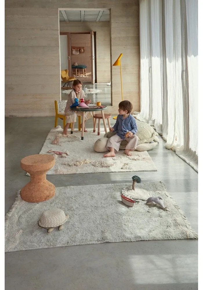 Mentazöld pamut gyerek játszószőnyeg 90x130 cm Waves – Lorena Canals