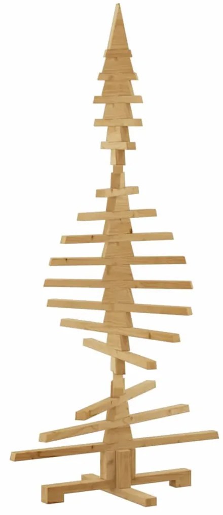 Fából készült Karácsonyfa állvánnyal Barna 150 cm Tömör fenyőfa