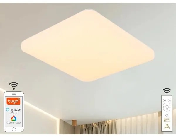 LED Dimmelhető mennyezeti lámpa OPAL LED/48W/230V Wi-Fi Tuya + távirányító