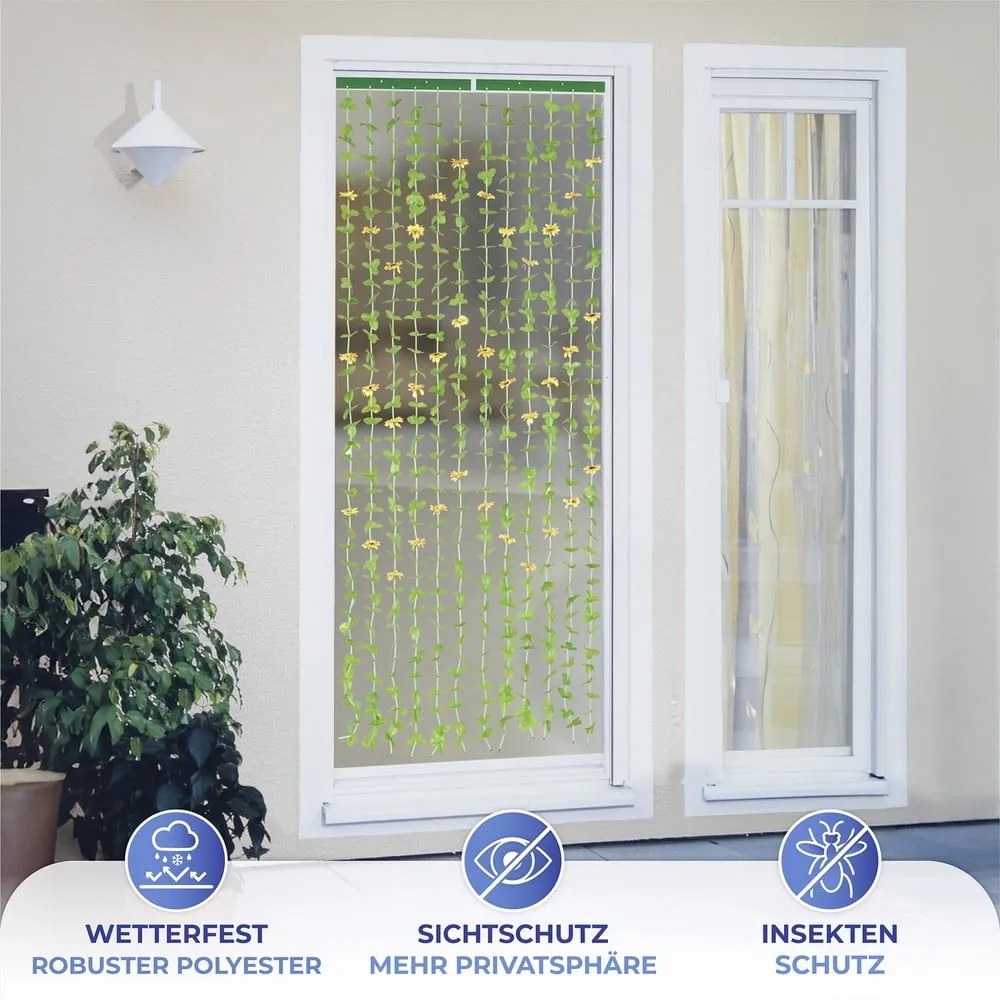 Sárga-zöld függöny ajtóra 90x190 cm Sunflowers – Maximex