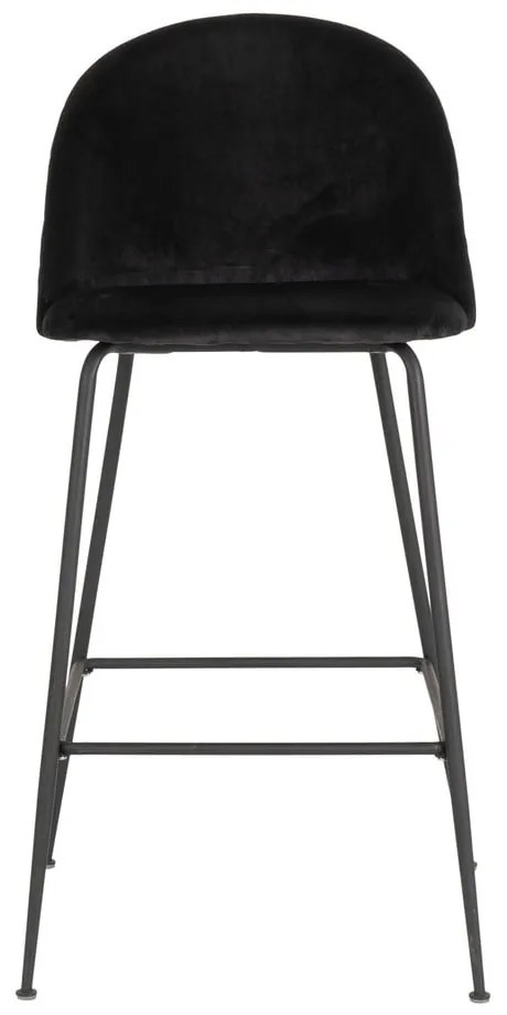 Fekete bársony bárszék szett 2 db-os 108 cm Lausanne – House Nordic