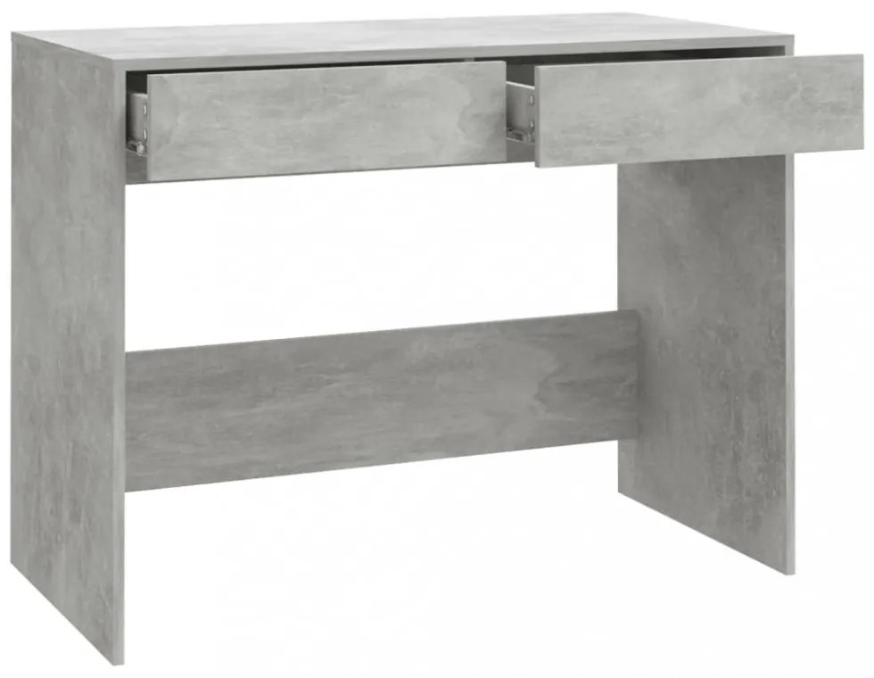betonszürke szerelt fa íróasztal 101x50x76,5 cm