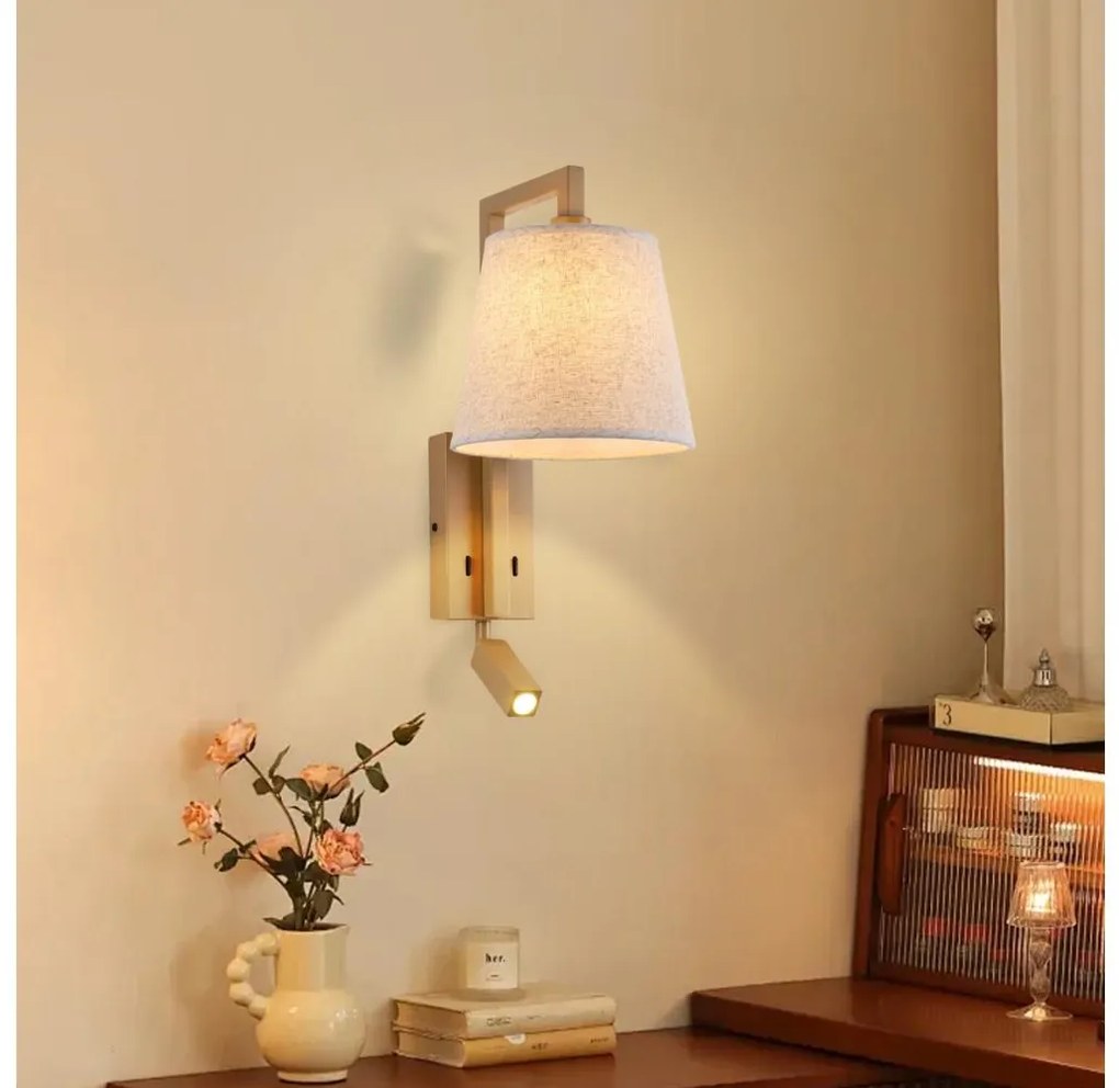 Brilagi Brilagi - LED Fali lámpa RAYA 1xE14/40W/230V + LED/3W len/bézs BG1953