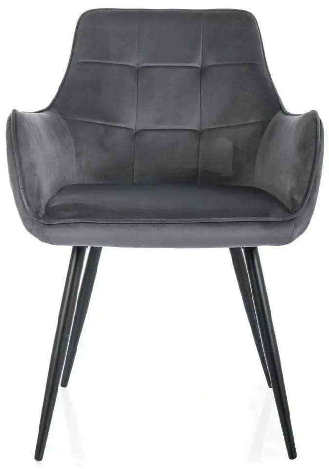 Pomme Velvet étkezőszék, szürke