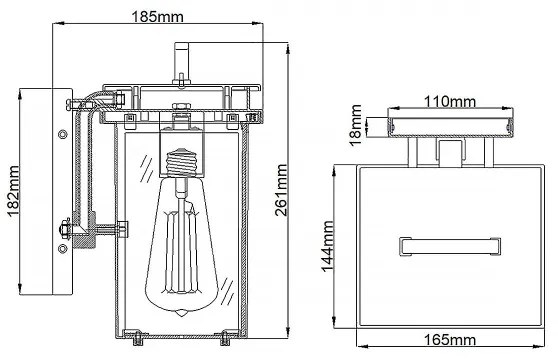 Feiss - Kültéri fali lámpa GLENVIEW 1xE27/60W/230V IP44 antracit