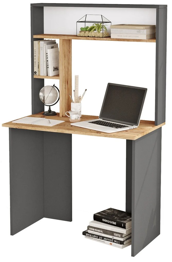 PC asztal Birdz (atlanti fenyő + atracit). Akció -29%. 1073410