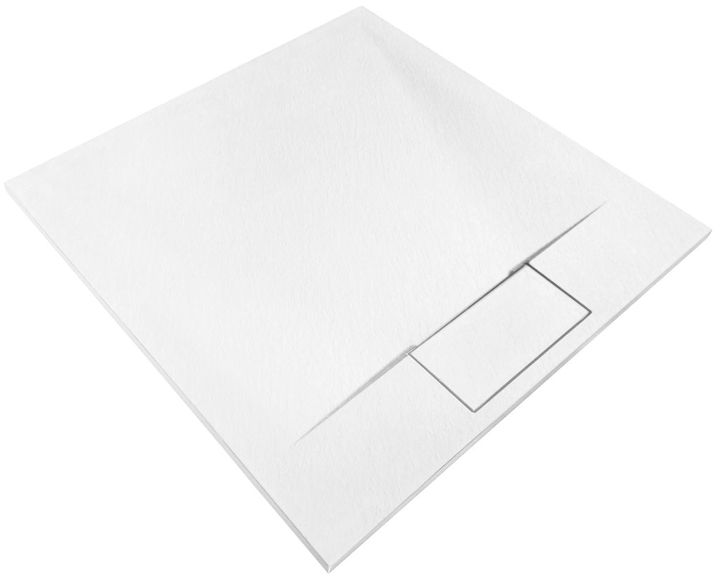Zuhanytálca Bazalt White 90x90